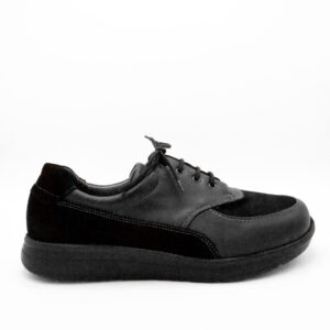 kenkäkauppa lappeenranta miesten musta kävelykenkä sivukuva