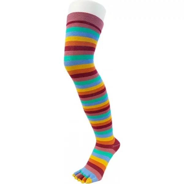TOETOE-Over-Knee-Stripy-varvassukat-ylipolven, Meadow värikäs