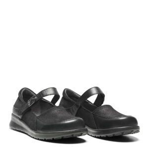 New Feet 202-30-210 musta naisten ballerina mallinen kenkä soljella