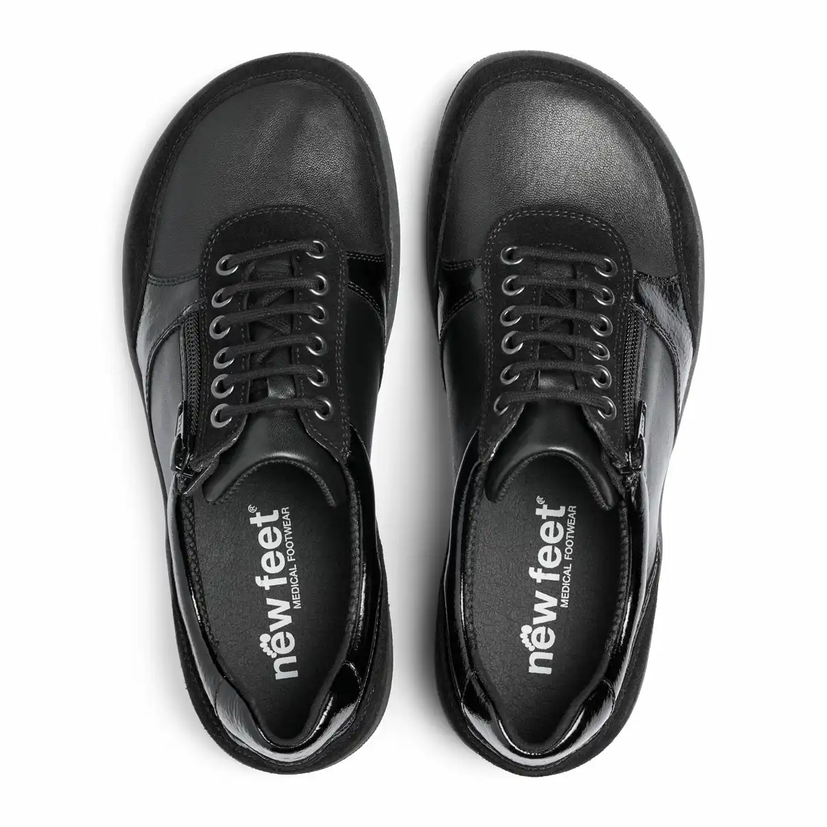 252-39-210-f New Feet naisten mustat kevään kävelykengät