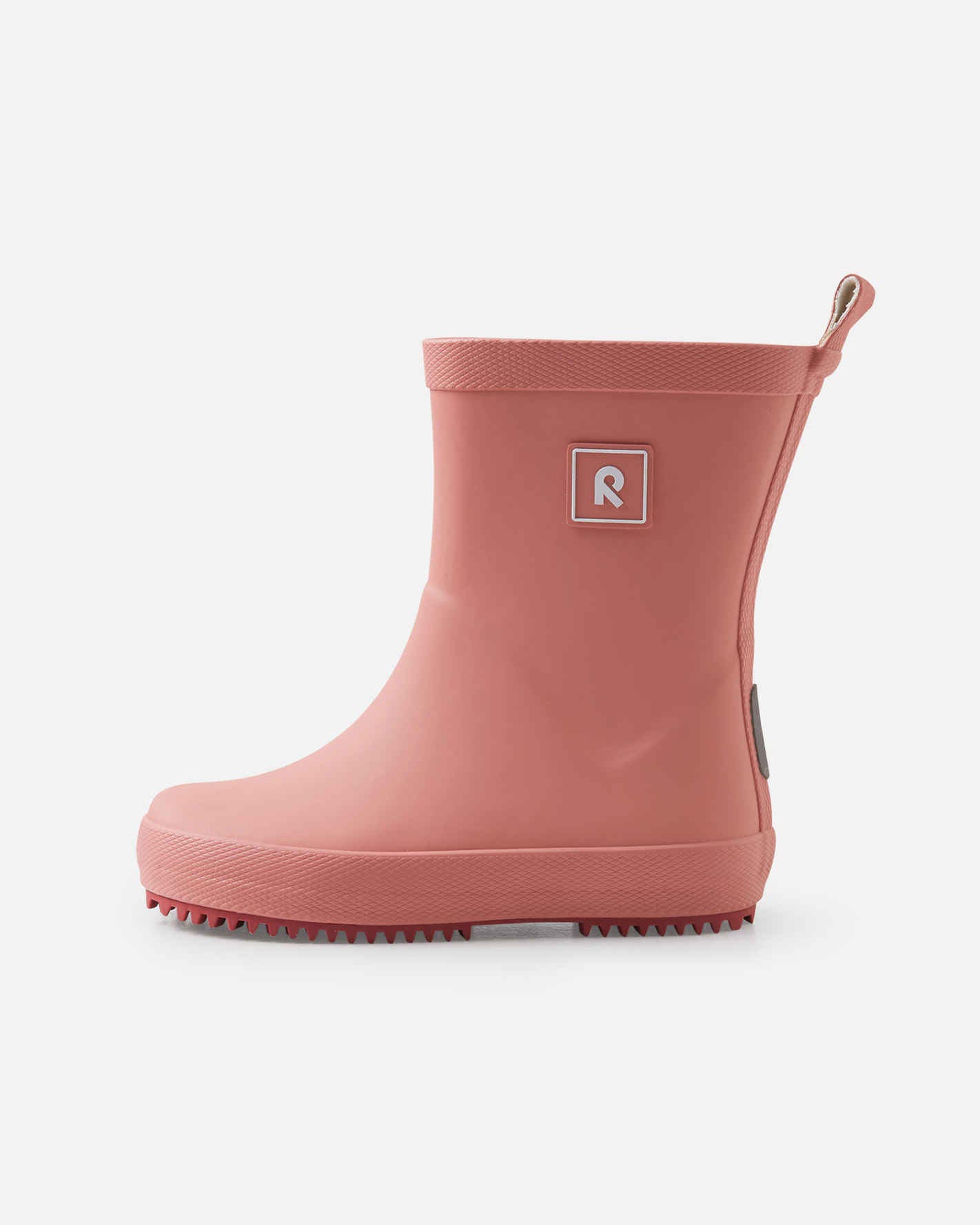 Reima paljasjalkakumisaapas rose blush sävyssä, sivusta kuvattuna.