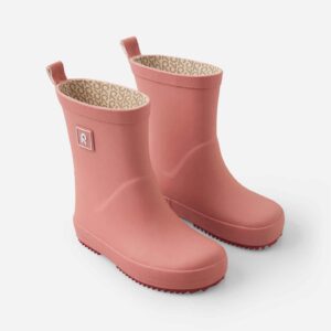Reima paljasjalkakumisaapas rose blush sävyssä kuva molemmista saappaista hieman edestä