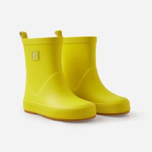 5400158A-2350paljasjalkakumppari kelt.4 Reima paljasjalkakumisaapas keltainen, Yellow, kuvattuna molemmat saappaat vierekkäin